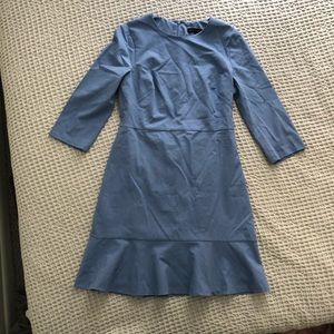 Banana Republic Blue Mid Sleeve Knee Length Dress
